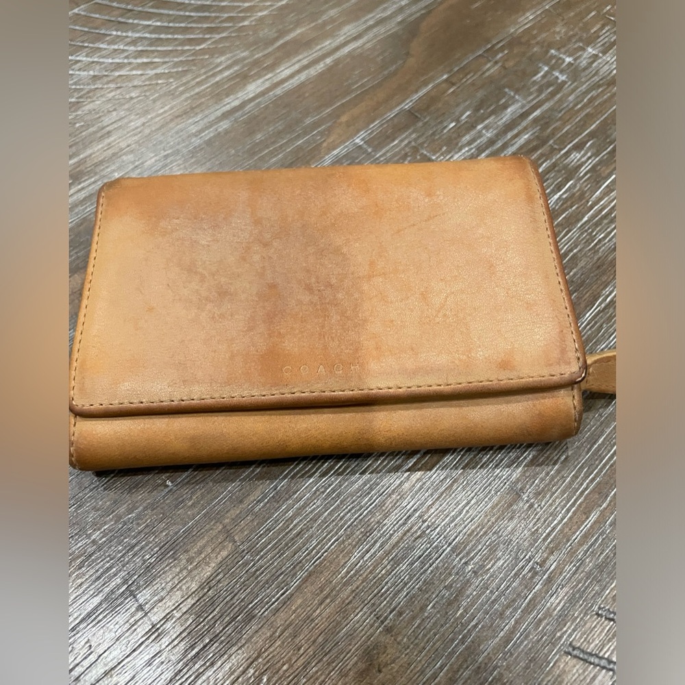 Vintage Leather Tan Coach Wallet